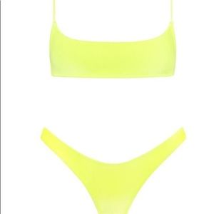 Triangl bikini bottoms in neon yellow